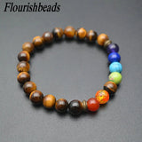 8mm Natural Chakra Gemstone Round Beads Bracelets