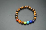 8mm Natural Chakra Gemstone Round Beads Bracelets