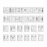 8mm Square Slide Letter Charms For Bracelet 1pc A-Z DIY Wristband Keychain