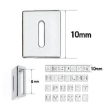 8mm Square Slide Letter Charms For Bracelet 1pc A-Z DIY Wristband Keychain
