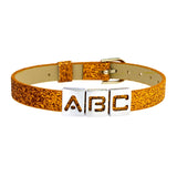 8mm Square Slide Letter Charms For Bracelet 1pc A-Z DIY Wristband Keychain
