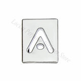 8mm Square Slide Letter Charms For Bracelet 1pc A-Z DIY Wristband Keychain