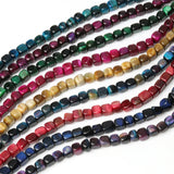 8mm Peridot Morganite Tiger Eye Apatite Agate Jade Stone Cube Beads