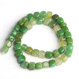 8mm Peridot Morganite Tiger Eye Apatite Agate Jade Stone Cube Beads