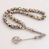 8mm Stone Bead Round Shape 33 Prayer Beads Bracelet Islamic Muslim Tasbih