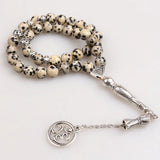 8mm Stone Bead Round Shape 33 Prayer Beads Bracelet Islamic Muslim Tasbih