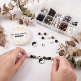 8mm Stone Beads Spacer Round Bead Alloy Enamel Charm Stretch Bracelet