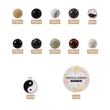 8mm Stone Beads Spacer Round Bead Alloy Enamel Charm Stretch Bracelet