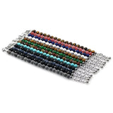 8mm Tiger Eye Beads Stainless Steel Chain Bracelet