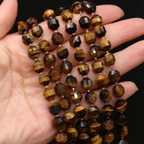 8mm Tiger Eye Stone Beads Rondelle Faceted Loose Beads for DIY Bracelet Necklace