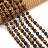 8mm Tiger Eye Stone Beads Rondelle Faceted Loose Beads for DIY Bracelet Necklace