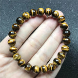 8mm Yellow Tiger's Eye Bracelet Healing Gift Brazil Stone Beads
