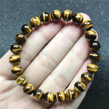 8mm Yellow Tiger's Eye Bracelet Healing Gift Brazil Stone Beads