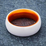 8mm Ceramics Rings Orange And Red Engrave