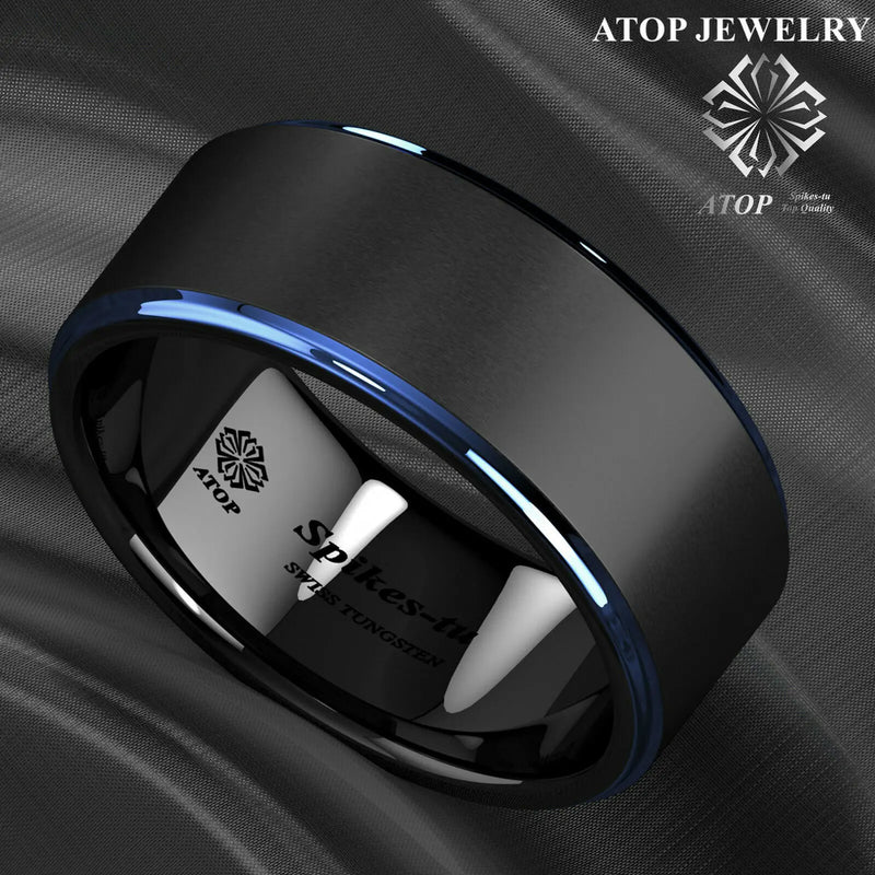 8mm Tungsten Carbide Ring Men's Wedding Band Jewelry