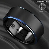 8mm Tungsten Carbide Ring Men's Wedding Band Jewelry