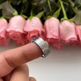 8mm Tungsten Carbide Wedding Band Ring Hammered Finish Size 5-15