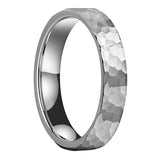 8mm Tungsten Carbide Wedding Band Ring Hammered Finish Size 5-15
