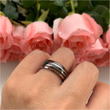 8mm Tungsten Carbide Wedding Band Galaxy Opal Inlay