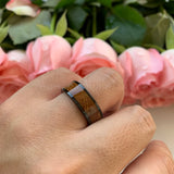 Tungsten Carbide Rings Wedding Bands Whiskey Barrel Inlay Comfort Fit