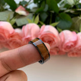 Tungsten Carbide Rings Wedding Bands Whiskey Barrel Inlay Comfort Fit