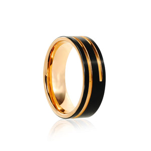 8mm Tungsten Wedding Band Rose Ring Men Women Couple Size 8-13