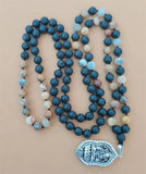 8mm Volcanic Rock 108 Beads Tassel Necklace Healing Meditation Pray Cuff