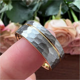 8mm Tungsten Carbide Wedding Rings for Men Women