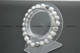 8mm Howlite Turquoise Stone Round Beads Elastic Line Bracelets Woman Jewelry