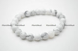 8mm Howlite Turquoise Stone Round Beads Elastic Line Bracelets Woman Jewelry