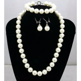 8mm South Sea Shell Pearl Round Beads Nelace Set
