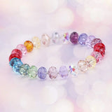 300PCS 8mm Crystal Glass Beads for Jewelry Making with Container Box