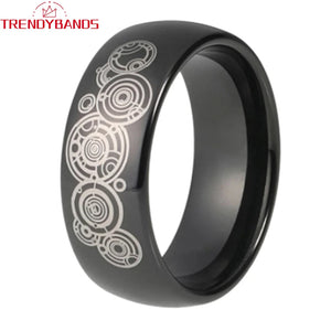 8mm Tungsten Carbide Wedding Band Engraving Ring