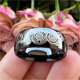 8mm Tungsten Carbide Wedding Band Engraving Ring