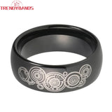 8mm Tungsten Carbide Wedding Band Engraving Ring