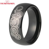 8mm Tungsten Carbide Wedding Band Engraving Ring