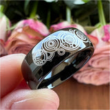 8mm Tungsten Carbide Wedding Band Engraving Ring