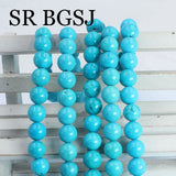 8mm Turquoise Round Stone Beads - 15.5 inches