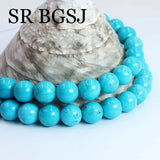 8mm Turquoise Round Stone Beads - 15.5 inches