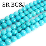 8mm Turquoise Round Stone Beads - 15.5 inches