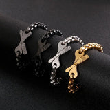 Men's Stainless Steel Power Bracelets, 8mm Width, 4 Colors