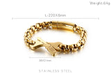 Men's Stainless Steel Power Bracelets, 8mm Width, 4 Colors