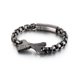 Men's Stainless Steel Power Bracelets, 8mm Width, 4 Colors
