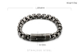 8mm Wide Stainless Steel Men Bracelet with O-shaped Buckle Link