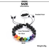 8mm Chakras Bracelet Healing Balance Beads 2 Layers Reiki Prayer Yoga Bangle