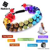 8mm Chakras Bracelet Healing Balance Beads 2 Layers Reiki Prayer Yoga Bangle