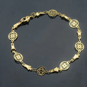 8mm Yellow Plant Link Chains Bracelet