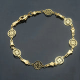 8mm Yellow Plant Link Chains Bracelet