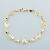 8mm Yellow Plant Link Chains Bracelet