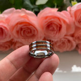 8mm Koa Wood Inlay Tungsten Rings Wedding Bands Polished Comfort Fit